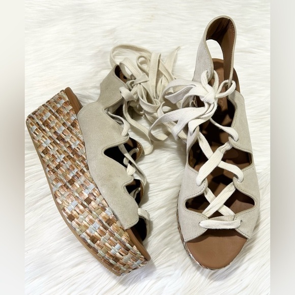 See by Chloe Lilly Lace Up Braided Platform Sandals 38 8 - Picture 5 of 12